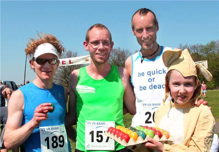 Die Sieger im Hauptlauf: Malte Philipp Gerke, Thierry van Riesen und Daniel Weiser.