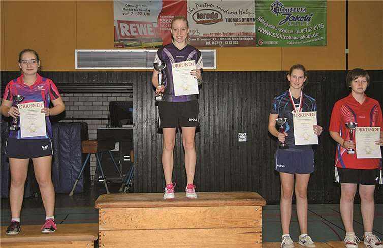 Die Sieger im Mädchen-Einzel. privat
