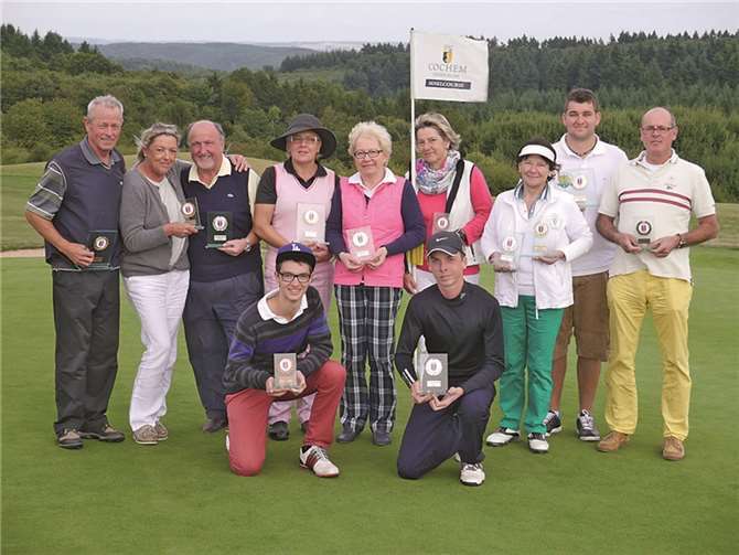 Die Sieger und Platzierten der Clubmeisterschaften 2013 des Golfclub Cochem.Bernd Probst