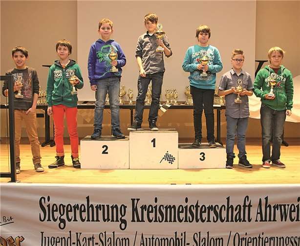 Neue Sterne am zukünftigen Motorsporthimmel Die Sieger und Platzierten in der Klasse K2.
