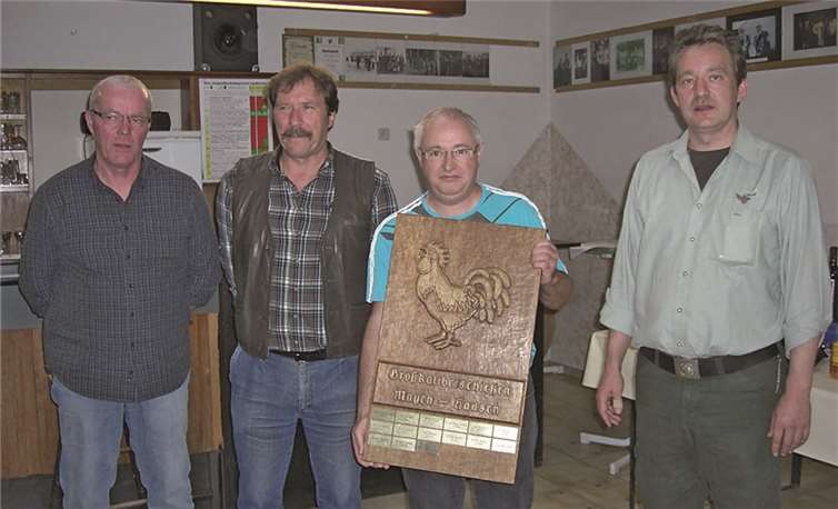 Die Sieger und gleichzeitig beste Mannschaft, (v.l.) Günther Daub, Hans Krechel, Wolfgang Hemb, Brudermeister Frank Neis. Privat