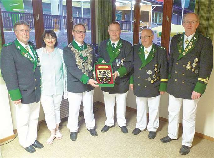Die Siegerehrung bei der St. Matthias Schützenbruderschaft Brohl. privat