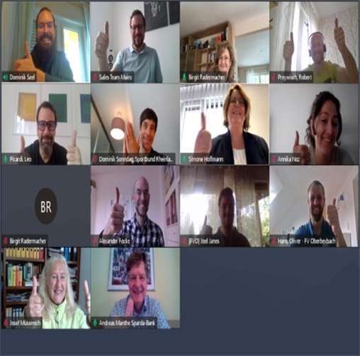 Die Siegerehrung des SV Hönningen Ahr im Rahmen einer Videokonferenz. Fotos: privat