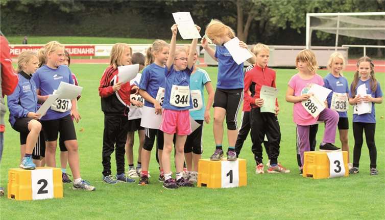 Die Siegerehrung in der Kinderleichtathletik.privat