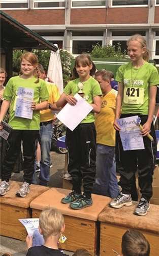 Die Siegerinen v.li. Jana, Nele, Lea. privat