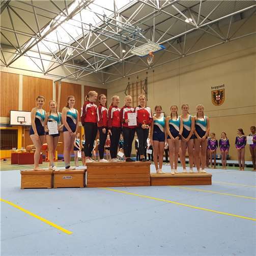 Die Siegerinnen der ersten drei Plätze beim Gaupokal Wettkampf in Boppard.  Fotos: privat