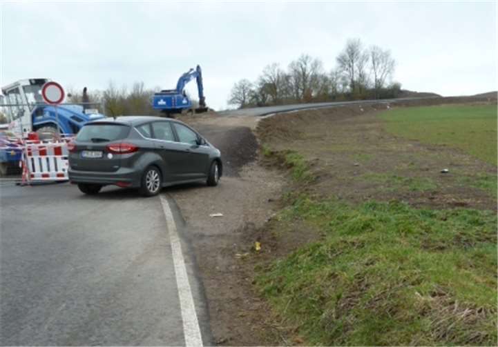 Die Situation an der Thürer Str. Foto: privat