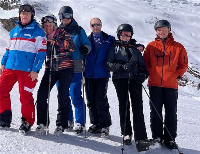 Die Skifahrer im Saastal.  Foto: Fritz Langenhorst