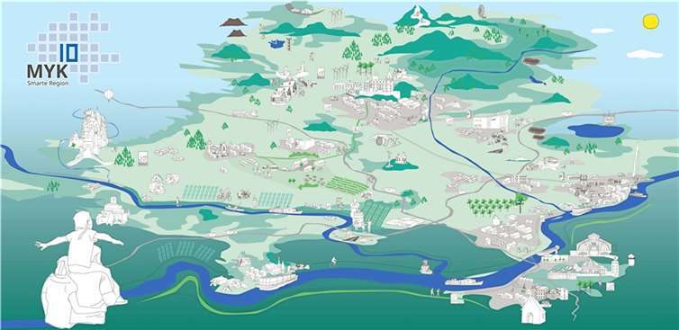 Die „Smarte Region MYK10“ entwickelt und erprobt bis Ende 2027 zukunftsweisende Strategien und Lösungen für alle Daseinsbereiche. Foto: Kreisverwaltung/MYK10