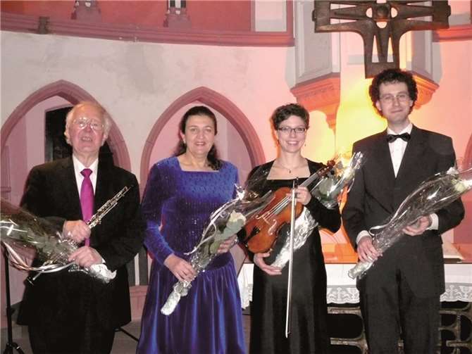 Die Solisten Klaus Büschler, Edeltrud Kahn, Stephanie Lichtmeß und Thomas Schwarz begeisterten.privat