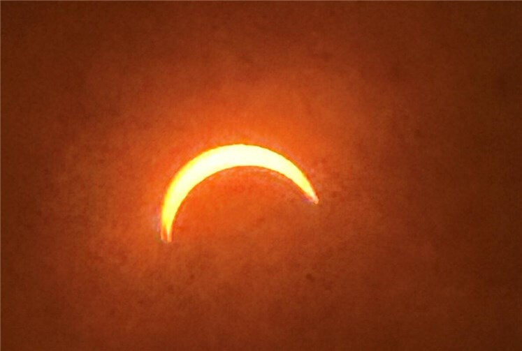 Die Sonnenfinsternis sorgte am Abend für ein außergewöhnliches Schauspiel am Himmel.