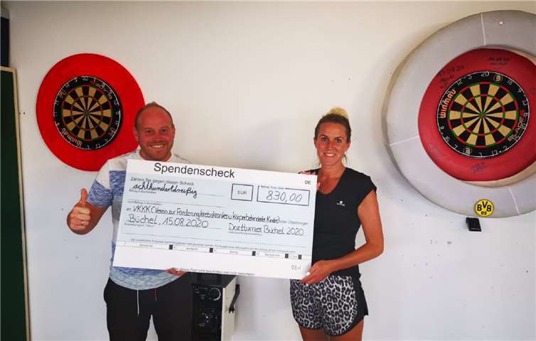 Die Spende in Höhe von 830 Euro kommt krebskranken und körperbehinderten Kinder zugute.