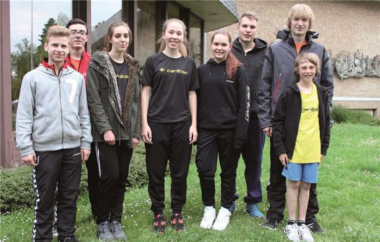 Die Spielerinnen und Spieler der DJK Plaidt zeigten gute Leistungen (v.l.): Manuel Göbel, Kai Wallerang, Eva Stadtfeld, Paula Denkel, Annica Rohbeck, Fabian Plotzitzka, Vincent und Chiron Wansorra. privat