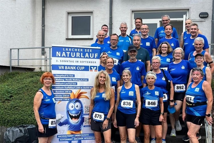 Die Sportler der LG Laacher See beim Volkslauf in Ochtendung. 