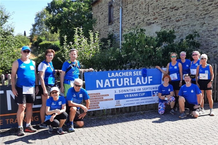 Die Sportler der LG Laacher See beim Volkslauf in Gamlen. 