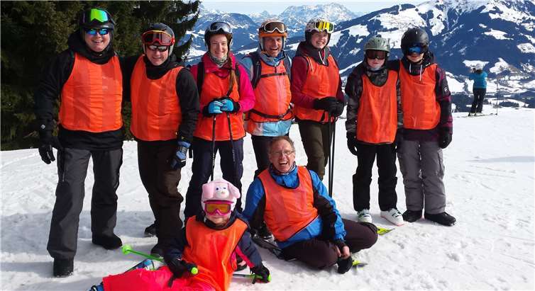 Die Sportler des TV Sinzig mitten im Skigebiet Wilder Kaiser.Foto: privat