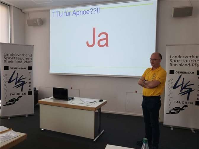 Die Sporttaucher Andernach e.V. entsandten den Landesverbandsarzt, eines ihrer Mitglieder, als Referenten. Foto: privat