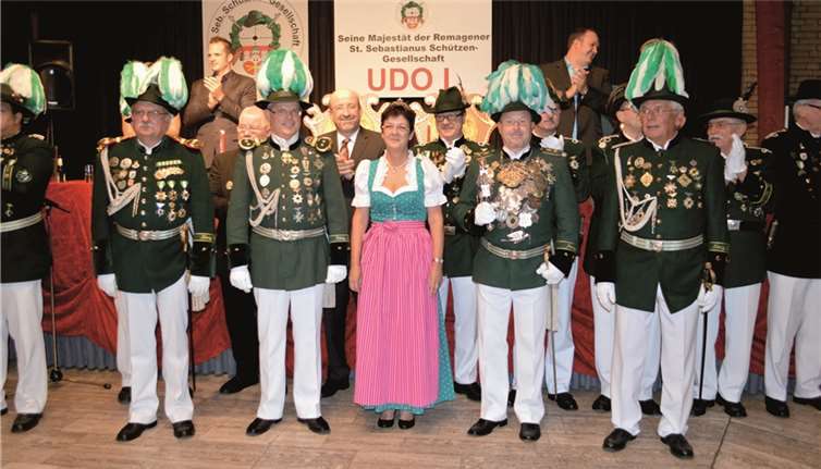 Die St. Sebastianus-Schützen Remagen feierten ihr Königspaar Udo und Margret Ehlert.AB