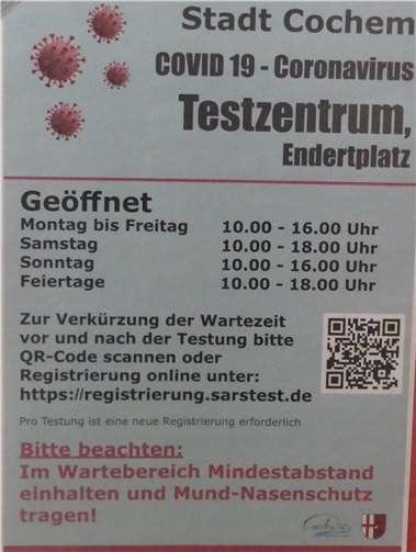 Im Gebäude des ehemaligen Jugendcafés wird kostenlos getestet Die Stadt Cochem hat sich mit der Einrichtung eines neuen Testzentrums der derzeitigen Corona-Lage angepasst.