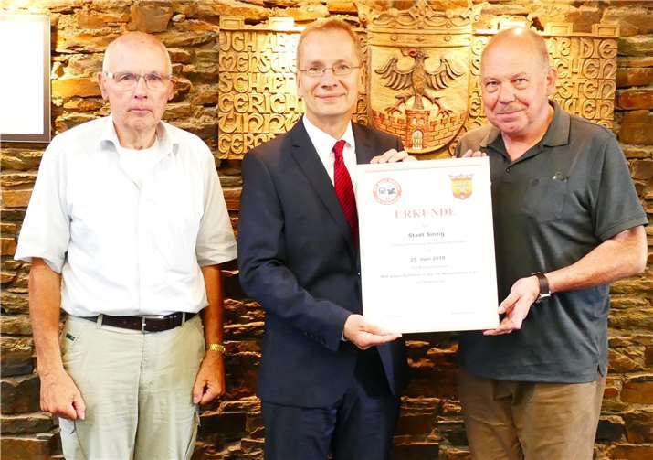 Die Stadt Sinzig ist als offizieller Partner der Bürgerinitiative „WIR gegen Bahnlärm“bestätigt.Stadt Sinzig