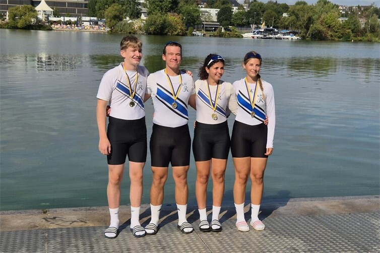 Die Stadtmeister 2026 v.l. Philipp Vogel, Jonas Schmidt, Melina Müller, Janka Lenze