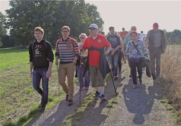 Die Stadtsoldaten auf ihrer Wanderung nach Miesenheim.privat