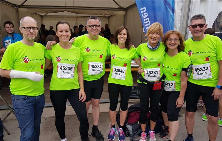 Die Stadtverwaltung Andernach war mit einem kleinen Team beim Münzlauf dabei.privat