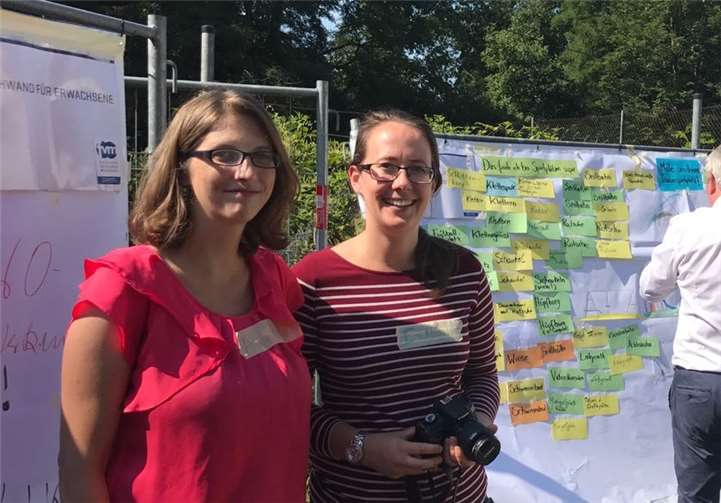 Die Stadtverwaltung Koblenz entsandte Mitarbeiterinnen der JuKoWe, um Kinder und Jugendliche über die Möglichkeiten der Geländegestaltung zu informieren.