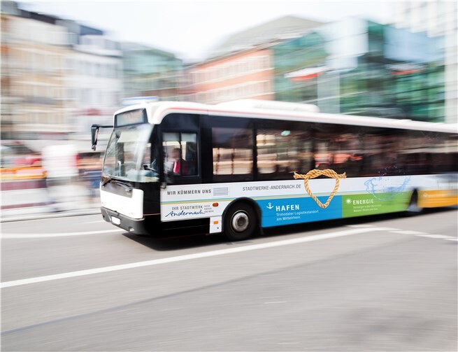 Die Stadtwerke Andernach informieren über den Fahrscheinverkauf für die Stadtbuslinie 361.Foto: Stadtwerke Andernach GmbH