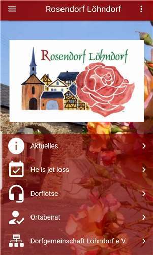 Die Startseite der Löhndorf-App. Fotos: Dorfgemeinschaft Löhndorf e. V.