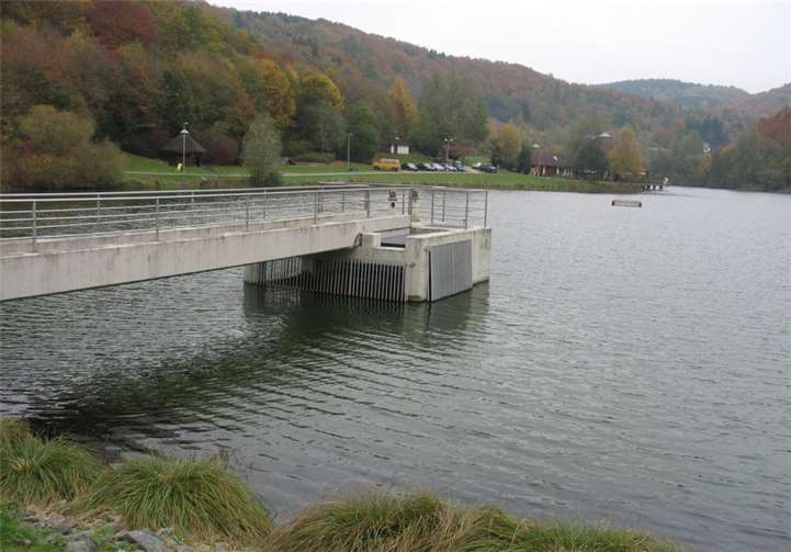 Die Stauanlage am Waldsee Rieden. Foto: SGD Nord