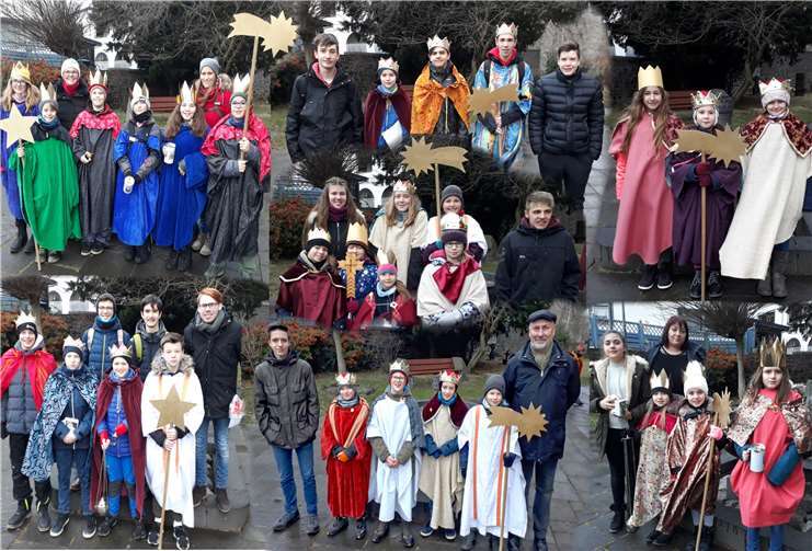 Die Sternsinger (Messdiener und Kommunionkinder) der Pfarrgemeinde St. Cyriakus (Niedermendig). Foto: Privat