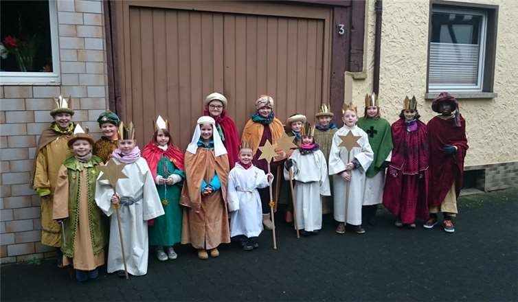 Die Sternsinger waren auch in Kasbach unterwegs. privat