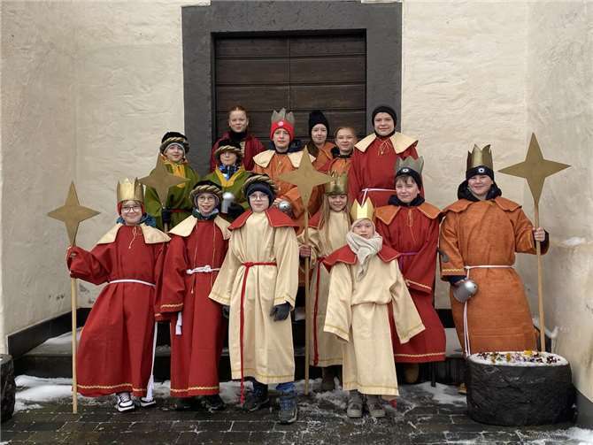 Die Sternsinger waren in Franken unterwegs.  Foto: privat