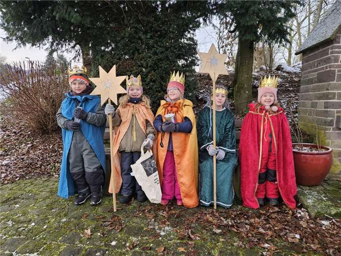 Die Sternsinger waren in Herschbroich unterwegs. Foto: Annette Nelles