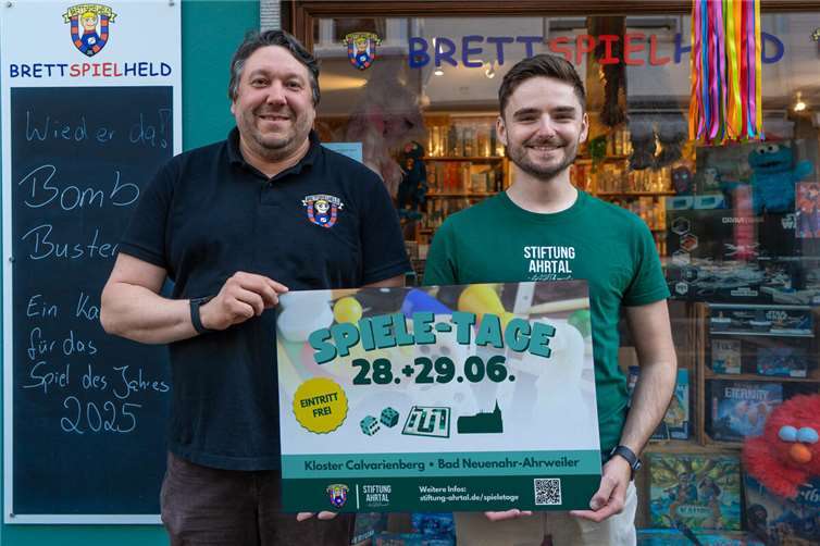 Die Stiftung Ahrtal lädt gemeinsam mit dem Brettspielheld herzlich zu zwei Tagen voller Spiel, Spaß und Begegnung ein.  Foto: privat