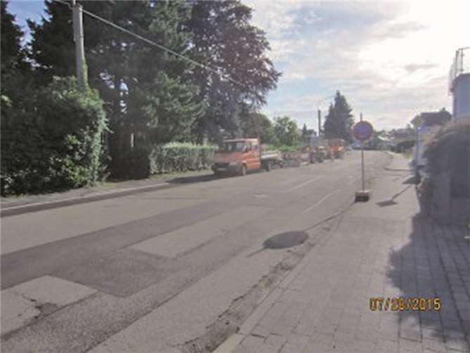 Die Straßenarbeiten dauern weiter an. privat
