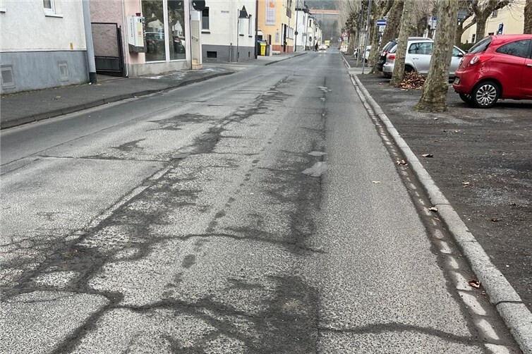 Die Straßenschäden an der Südallee.