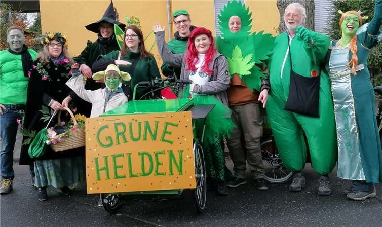 Die (Super-)Helden in Grün hatten sichtlich viel Spaß.Fotos: privat