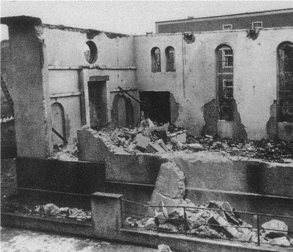 Die Synagoge Andernach nach der Zerstörung am 9. November 1938.  Privat-Archiv