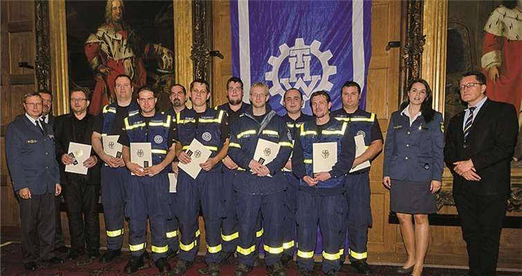 Die THW-Helfer freuten sich über die Ehrung. Privat