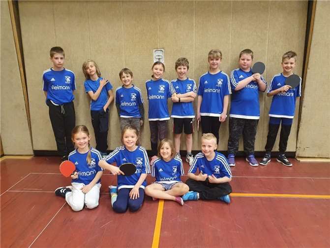 Die TTC-Kinder ihr gaben ihr Bestes im Wettkampf mit den anderen Orten. Foto: privat