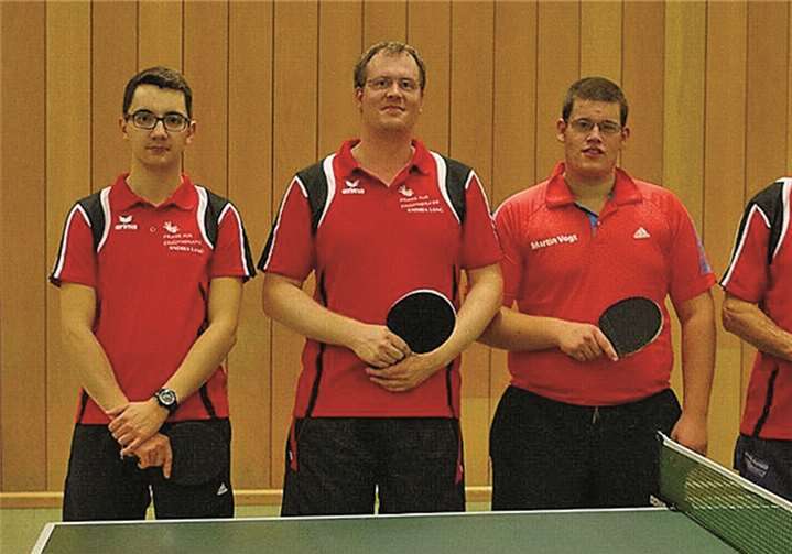 Die TTSG IV (6. Kreisklasse), von links: F.Bell, A.Blauert, M.Vogt, A.Labonte, J.Schneider, es fehlt S.Kurth.