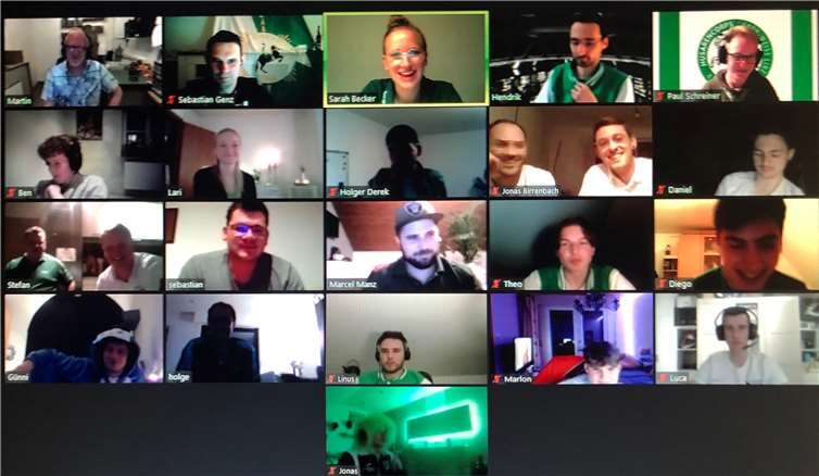 Die Tänzer des Husarencorps hatten auch virtuell einen lustigen Abend. Foto: privat