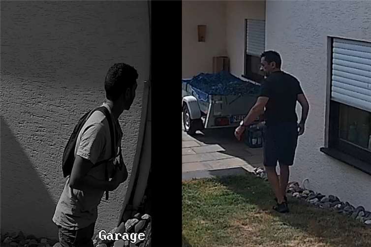 Die Täter des Einbruchs wurden auf Video aufgezeichnet.  Fotos: Polizei