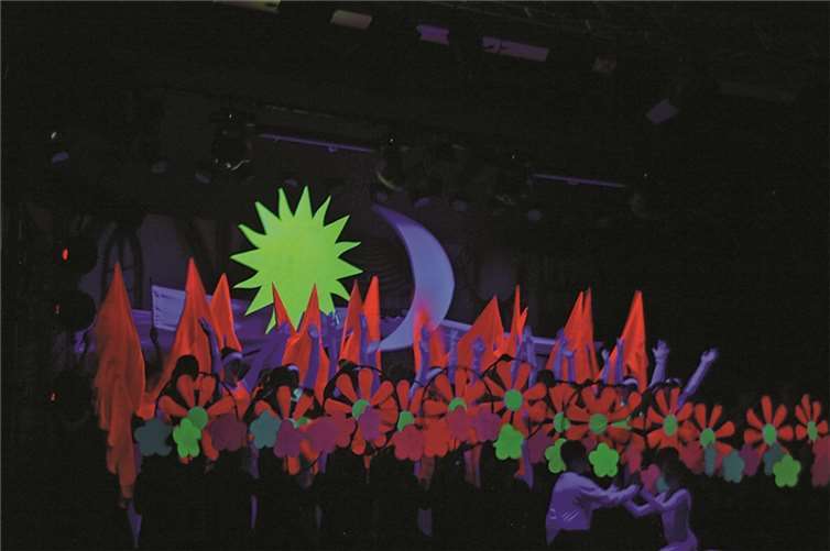 Die Tanzaufführungen - wie diese Schwarzlicht-Interpretation - zogen alle in ihren Bann.