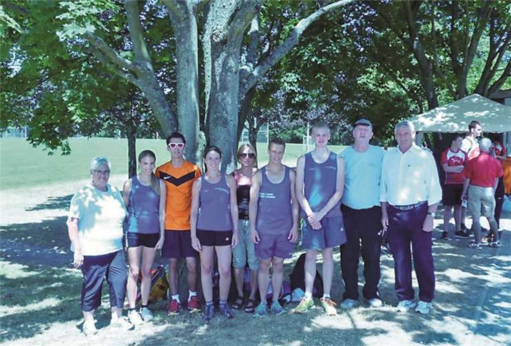 Die Teilnehmer an den Badischen Mehrkampfmeisterschaften in Bruchsal.