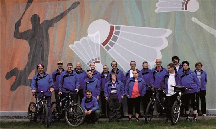 Die Teilnehmer des BSG Fortuna an den Special Olympics 2015 in Speyer.privat