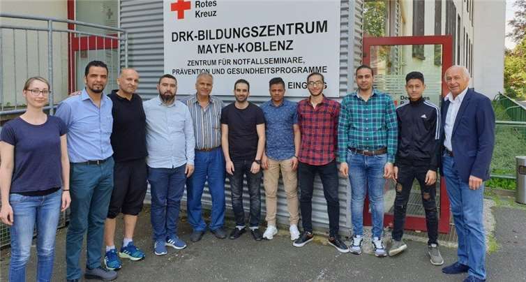 Die Teilnehmer des Erste Hilfe-Lehrgangs für Geflüchtete.