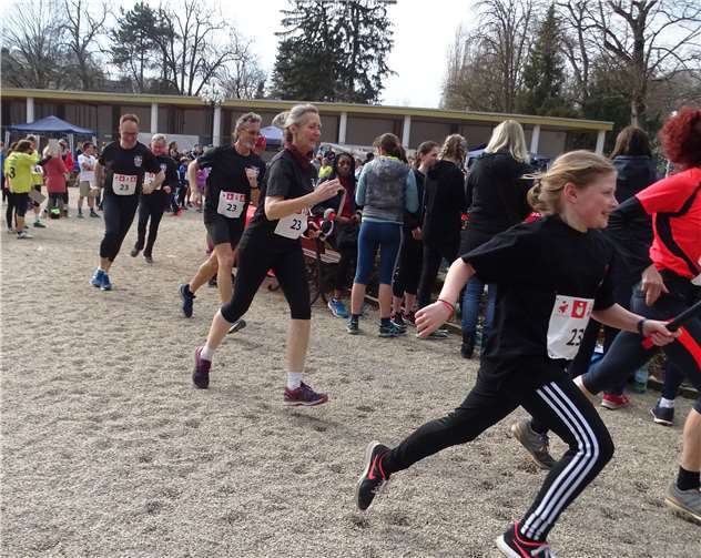 Die Teilnehmer des Lauftreffs beim Zieleinlauf.Foto: privat